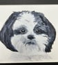 Original portrait painting of a Shih Tzu dog 5x7" pet portrait - Image 3
