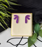 Mirror Purple Matisse Droop Drop Earrings