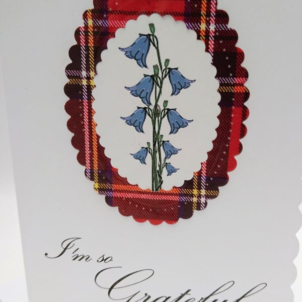 Scottish Gratitude Card,Special Thank You with twofold purpose FREE P&P to UK