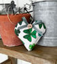 SALE 2026 - PAIR of LUCKY SHAMROCK FABRIC HEARTS - with lavender or padded - Image 2