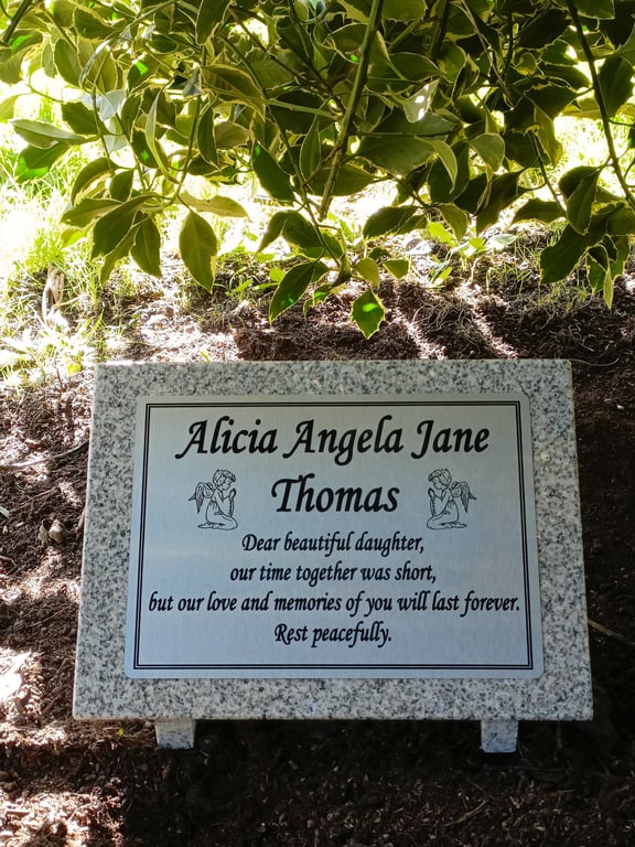 Personalised Memorial Plaque Baby Grave Marker  Baby Child Cemetery Headstone