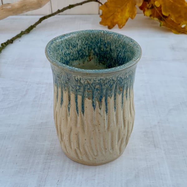 Bud, Small Vase with shipwreck & sea salt glaze