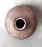 Hand Built Round Textured Bud Vase, Hand Painted Solace Vessel, Rustic Pottery - Image 7