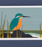 Kingfisher - bird art print - Image 3