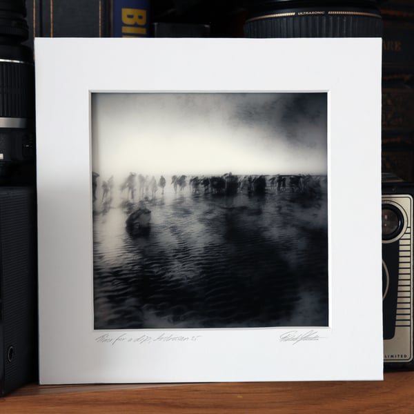 Time for a Dip, Ardrossan,Archival Photo Print 13 x 13cm in 7 x 7" mount