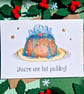 Funny Christmas pudding card, Wife Christmas card, Husband Christmas card - Image 1
