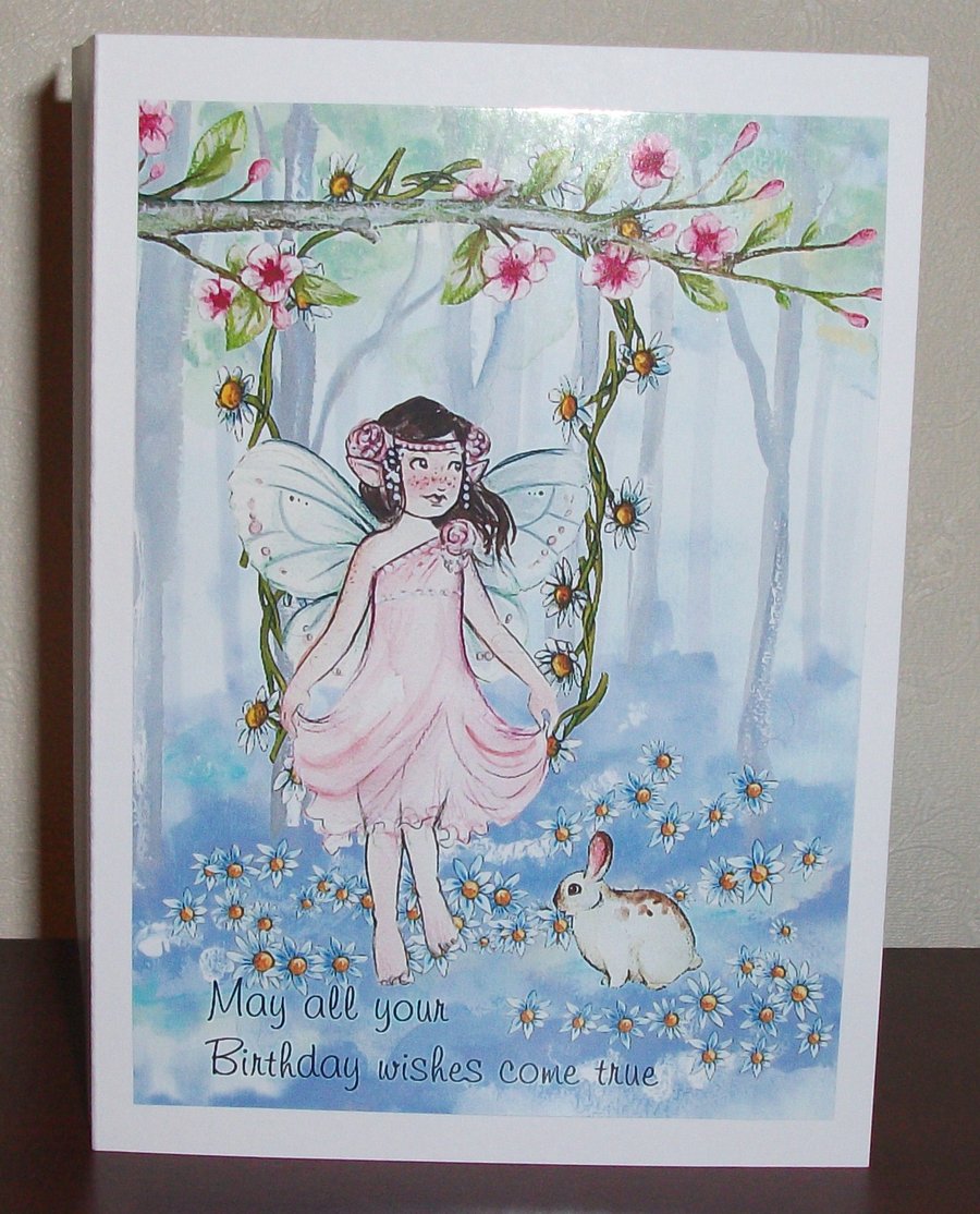 Fairy birthday card, fairy wishes