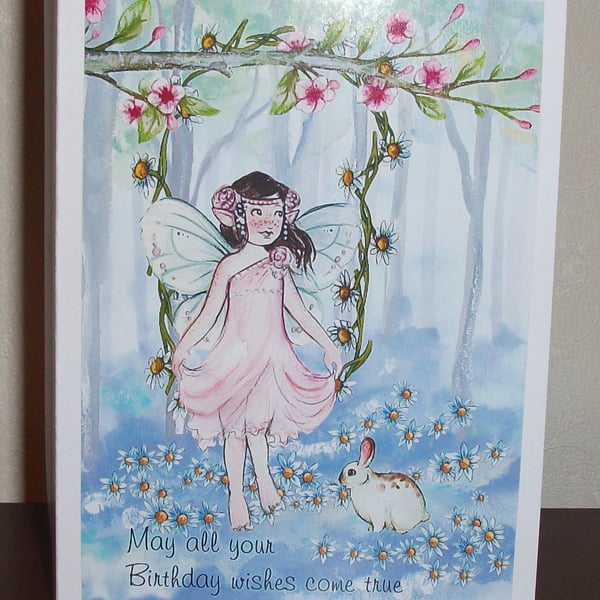 Fairy birthday card, fairy wishes