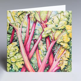 'Rhubarb Rhubarb' - Gardeners greeting card