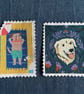 Fabric Postage Stamps - Doggies - Image 5
