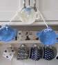 Tea pot cosy bunting - blue and white - Image 5
