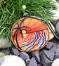 Sunset on the coast pyrography with colour hanging wood slice - Image 4