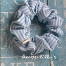 Blue and White Scrunchie Stripes 