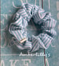 Blue and White Scrunchie Stripes 
