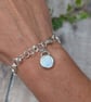 Sterling Silver Chain Link Bracelet with Sunflower Charm - JBJ5022 - Image 4