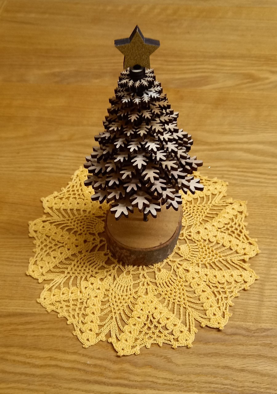 TABLE CENTREPIECE IN GOLD, LOVELY AUTUMN DECORATION  27cm TIP-TIP - 100% COTTON