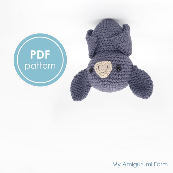PATTERN: crochet bat pattern - amigurumi bat pattern