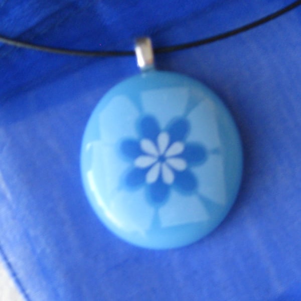 Fused Glass Pendant Necklace