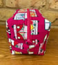 Campervan Print Quilted Fabric Box Shape Makeup Bag - Image 3