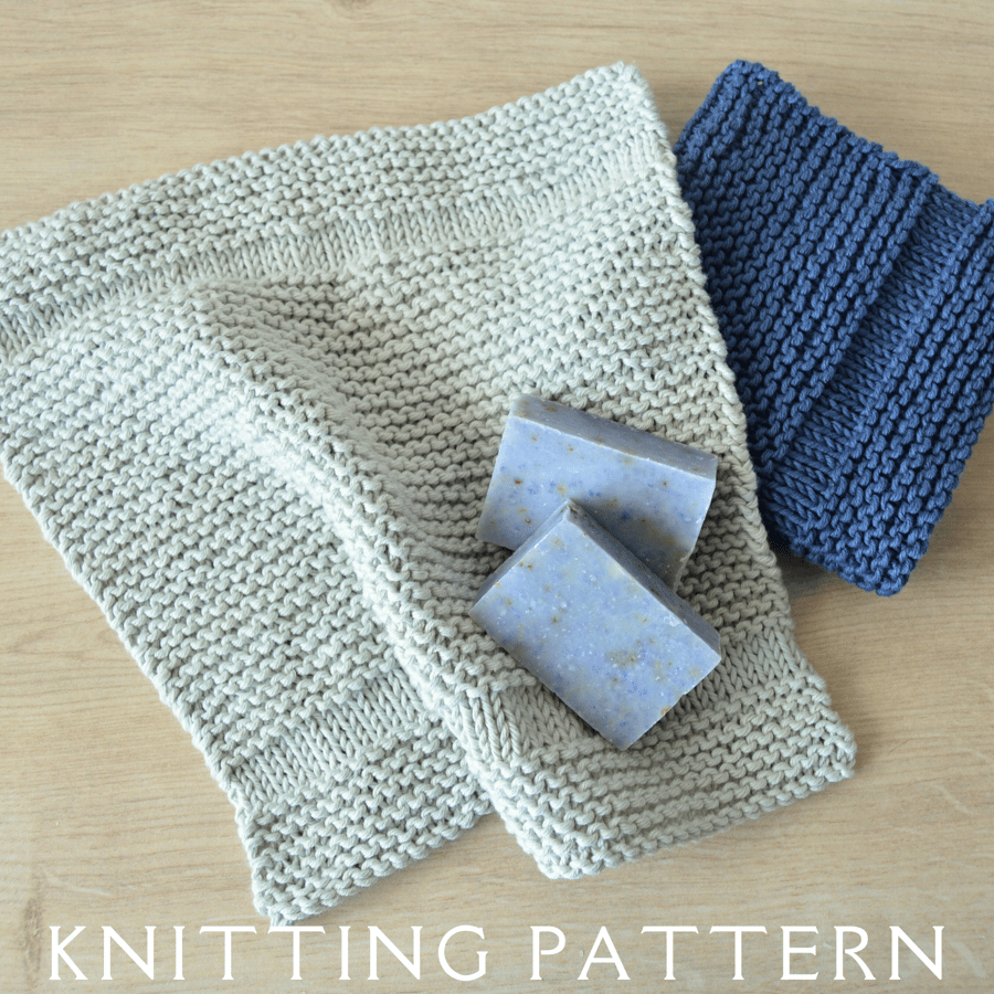 Face Cloth Knitting Pattern Organic Cotton Facecloth PDF PATTERN ONLY