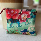 Torcello velvet and dark denim zip pouch