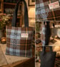 Harris Tweed Shaw Tartan Tote bag with Celtic Knot - Image 1