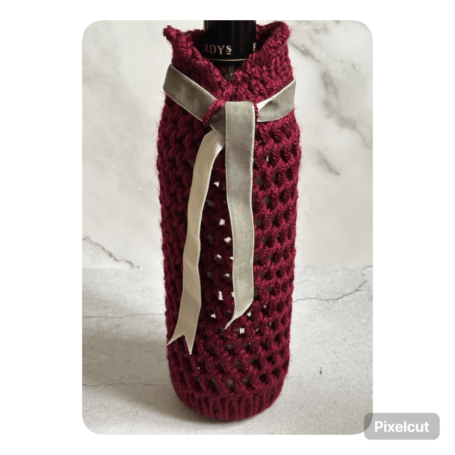 Knitted Wine Bottle Cover