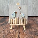 Sea glass, sea pottery and driftwood THANK YOU birds