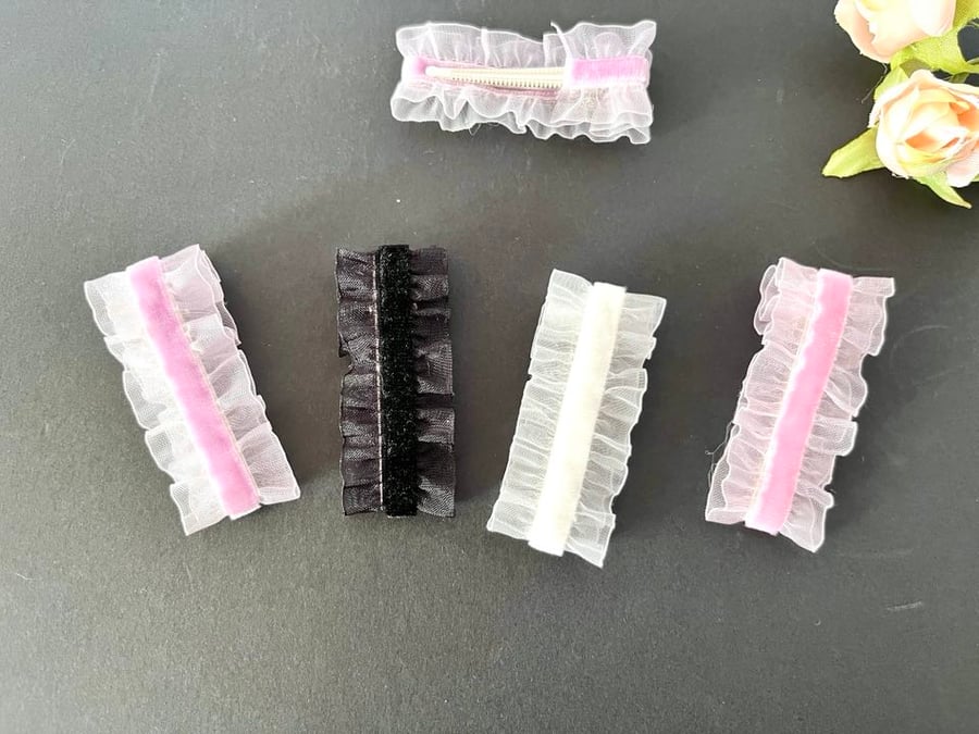 2 pcs Handmade Basic Hair Clips, Girl Hair Clips, Party Hair Accessories CC010