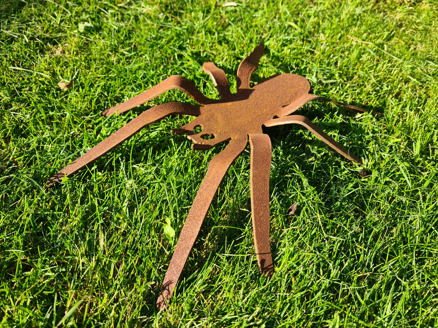 Rusted Metal Spider Rusted Garden Art Rusty Outdoor Ornaments Metal Sculpture