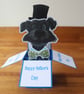 Top hat and bow tie.