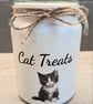Cat Decoupaged Treat Jar
