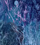 Frosted Foliage, mounted original mixed media painting - Image 2