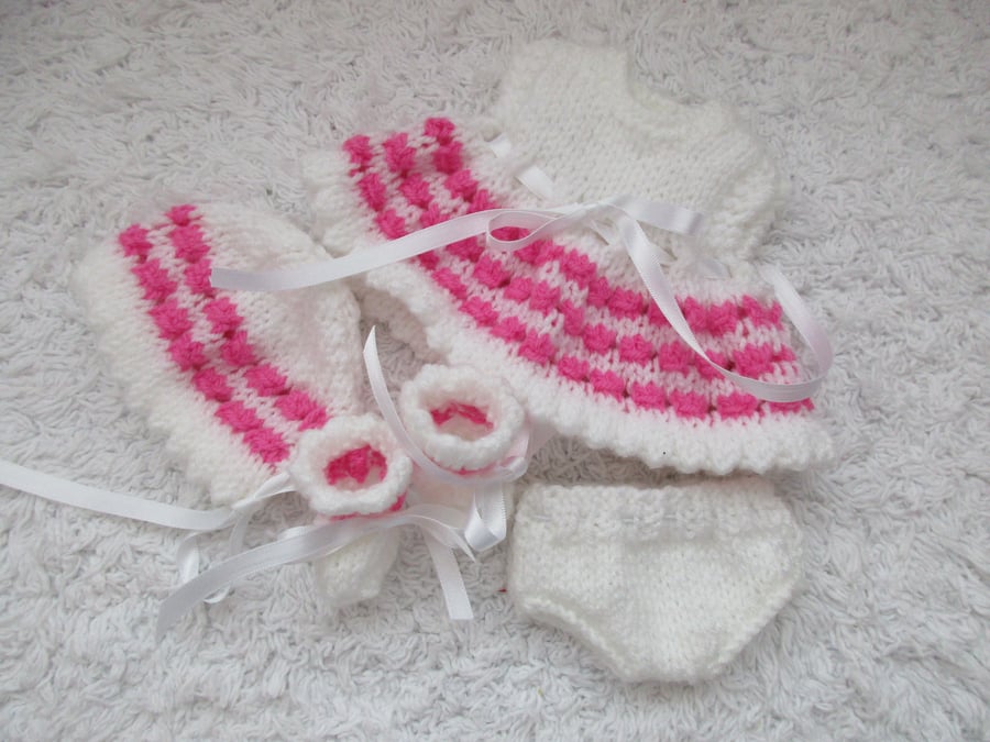 REDUCED Dolls Outfit for 8" Chubby Berenguer (Lots to Love) Doll (Picot Edge)