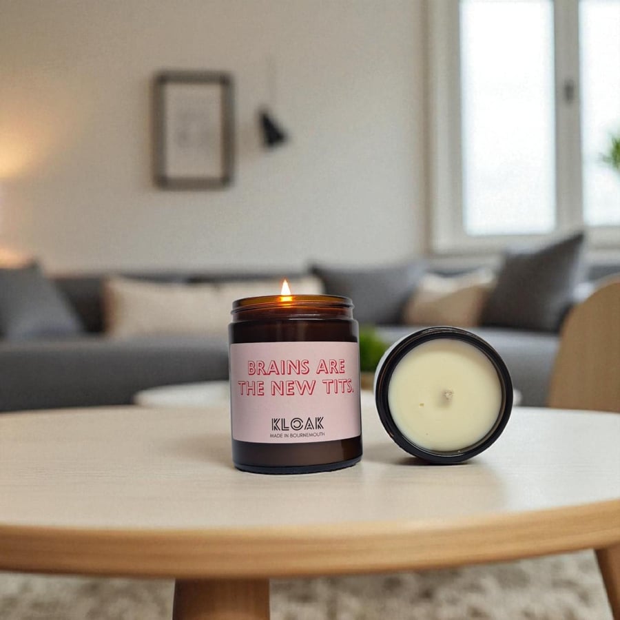 Brains are the New Tits Candle