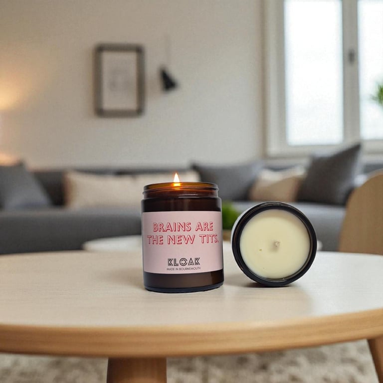 Brains are the New Tits Candle