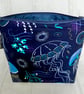 Makeup bags, dark blue jelly fish  - Image 2