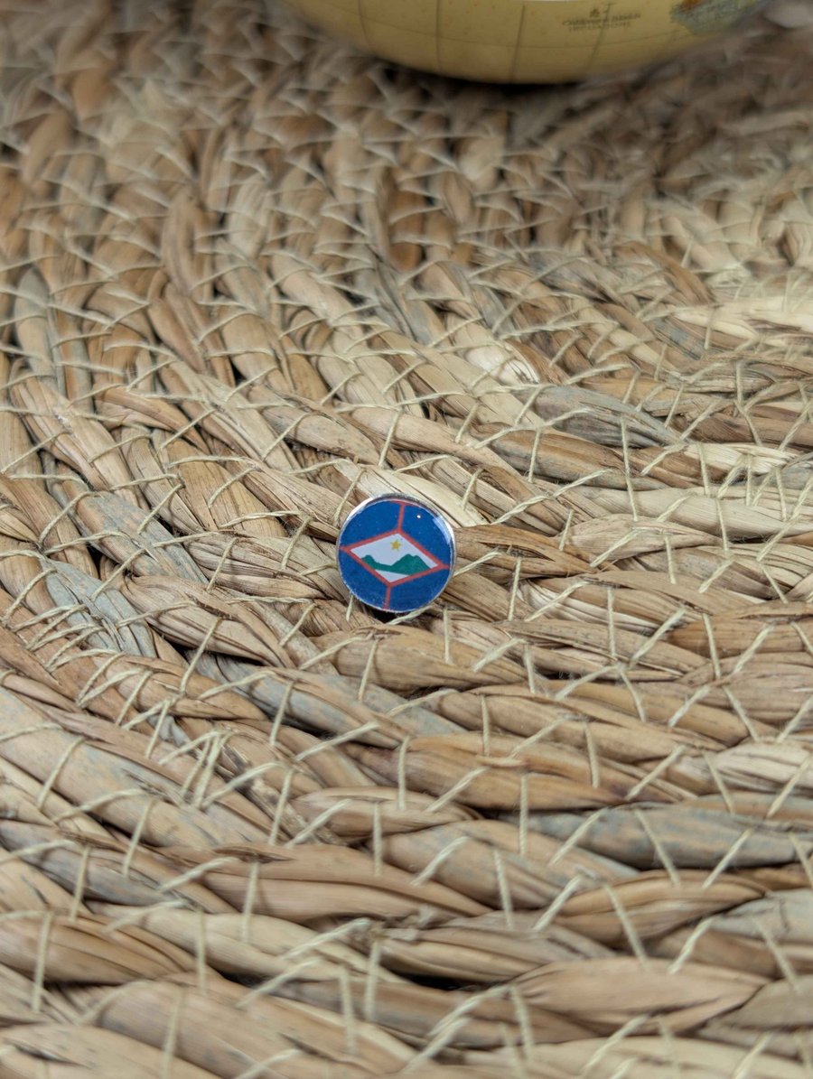 Sint Eustatius Flag Map Pin - Sint Eustatius Flag Map Pin For Wood Map