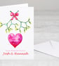 Personalised Christmas Love card for her, him or couple, premium quality - Image 3
