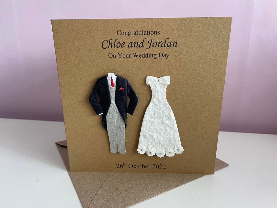 Personalised Wedding Card, Mr and Mrs 