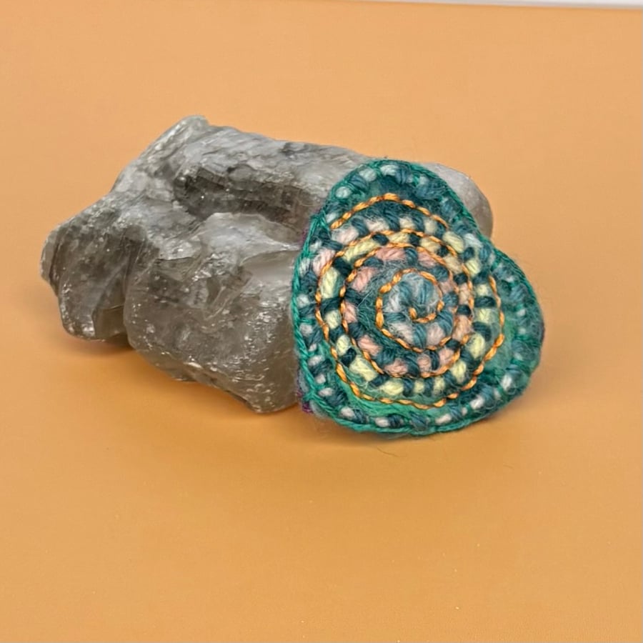 Felted Brooch - Heart