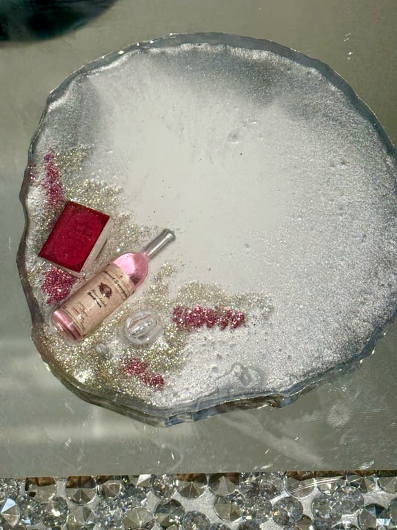 Handmade resin coaster