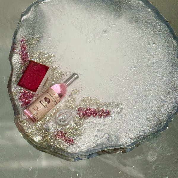 Handmade resin coaster