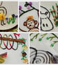 5 Jungle Safari animal themed embroidered wall art for children's rooms, gifts - Image 9