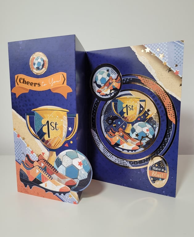 Football Birthday Card - Cheers to you - Have a blast - Age can be added