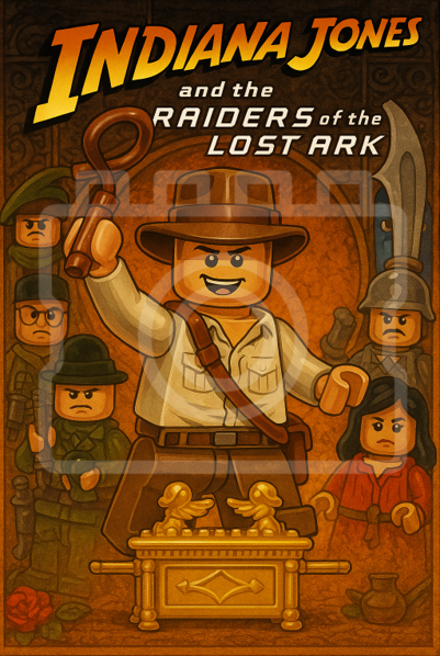 INDIANA JONES: RAIDERS OF THE LOST ARK - LEGO-Inspired A4 Movie Poster