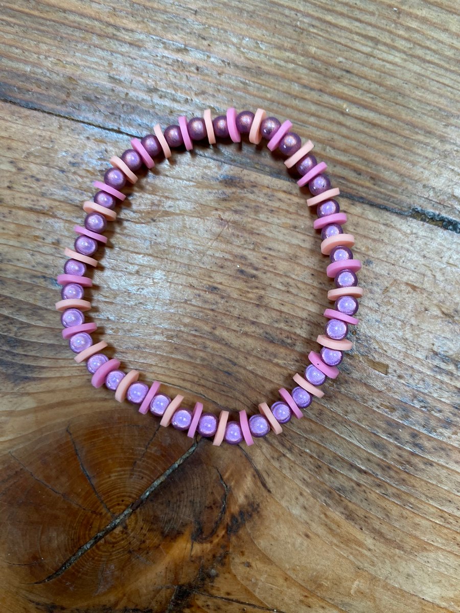 Pink Bead Bracelet (542)