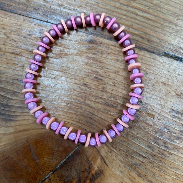 Pink Bead Bracelet (542)