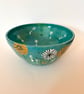 TURQUOISE DANDELION CERAMIC  BOWL - Image 3