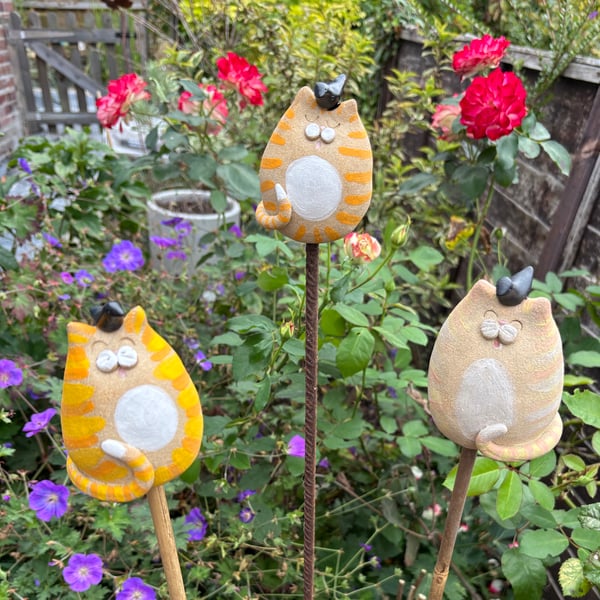 Marmalade cat cane topper